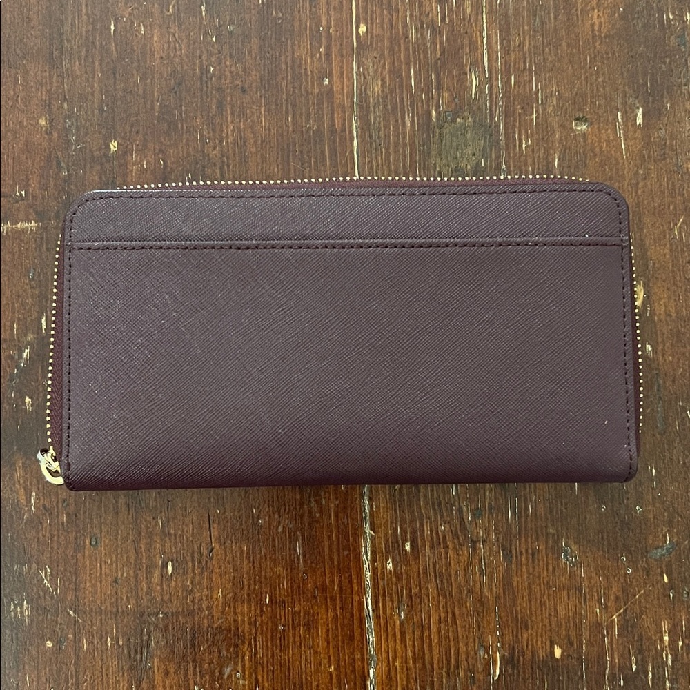 Kate Spade Maroon Zip-Around Wallet - Picture 3 of 6